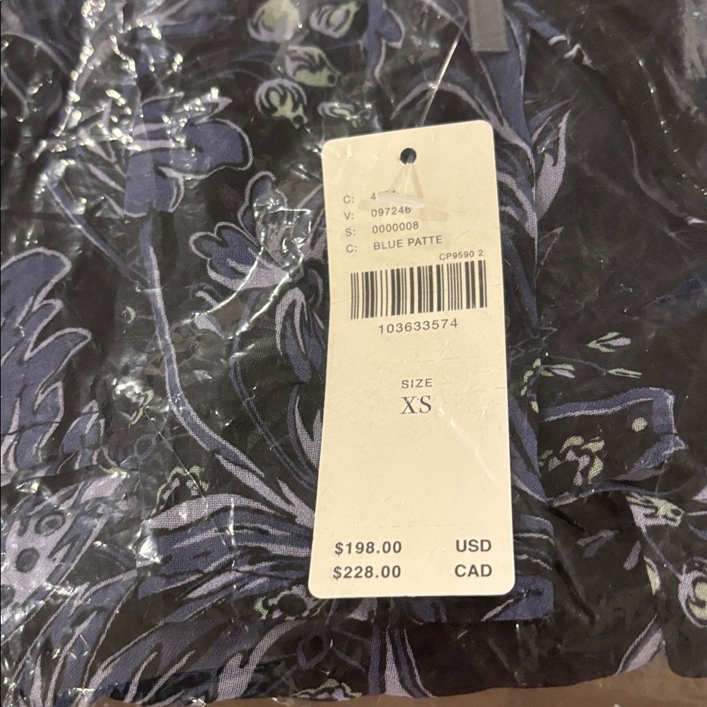 By Anthropologie One-Shoulder Printed Jumpsuit Size XS NWT - Picture 6 of 6